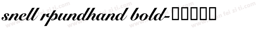 snell rpundhand bold字体转换